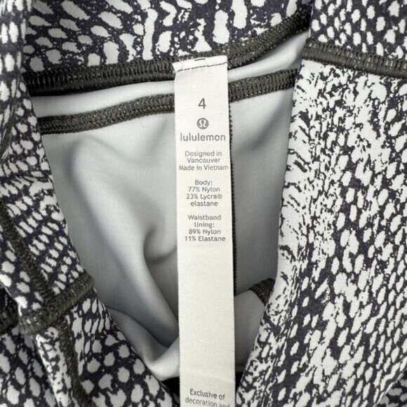 LULULEMON In Movement Crop Everlux 19" Swerve Vapor Metal Grey Sz 4 - Picture 6 of 9
